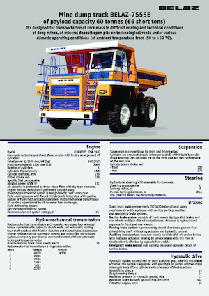 रिजिड डंप ट्रक Belaz 7555E