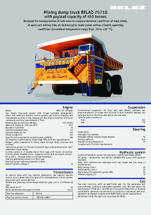 रिजिड डंप ट्रक Belaz 75710