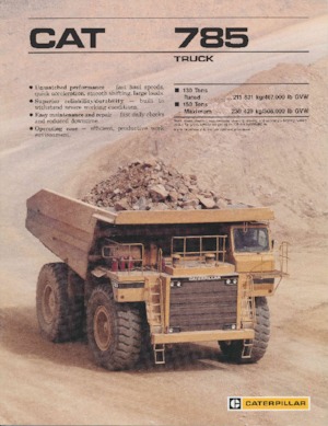 रिजिड डंप ट्रक Caterpillar 785