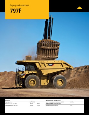 रिजिड डंप ट्रक Caterpillar 797F