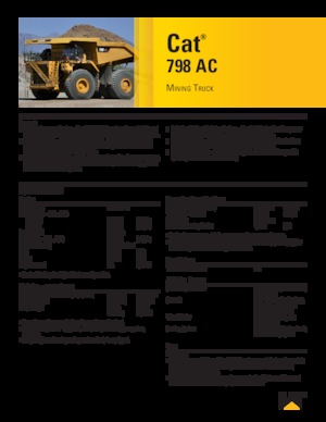 रिजिड डंप ट्रक Caterpillar 798 AC