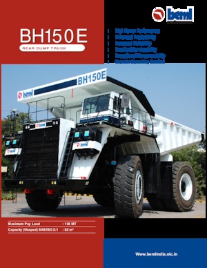 रिजिड डंप ट्रक Beml BH150E