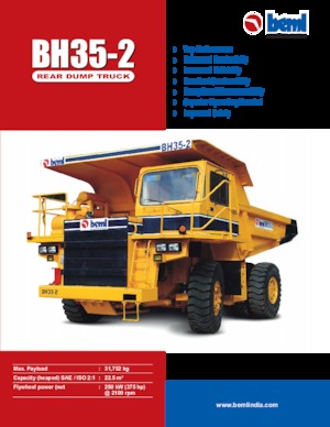 रिजिड डंप ट्रक Beml BH35-2