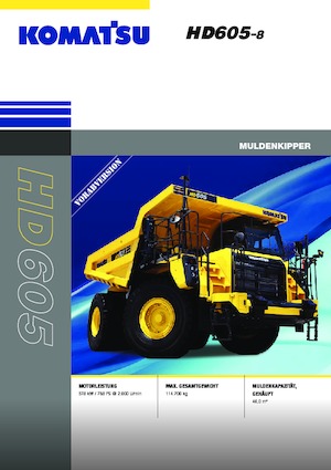 रिजिड डंप ट्रक Komatsu HD605-8E0