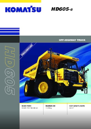 रिजिड डंप ट्रक Komatsu HD605-8E0