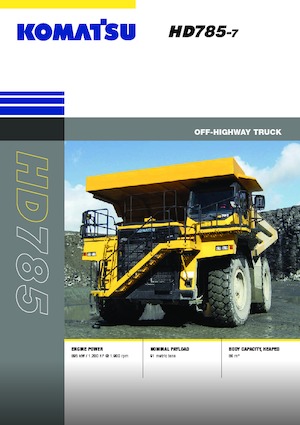 रिजिड डंप ट्रक Komatsu HD785