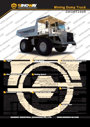 रिजिड डंप ट्रक Sinoway SWORT280R