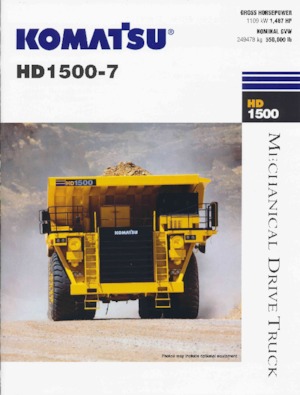 रिजिड डंप ट्रक Komatsu HD1500-7