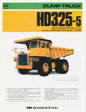 रिजिड डंप ट्रक Komatsu HD325-5