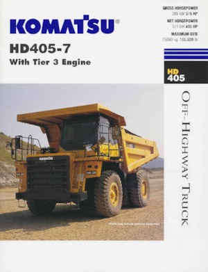 रिजिड डंप ट्रक Komatsu HD405-7