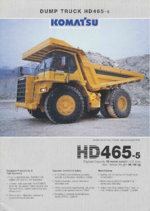 रिजिड डंप ट्रक Komatsu HD465-5