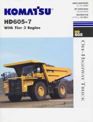 रिजिड डंप ट्रक Komatsu HD605-7