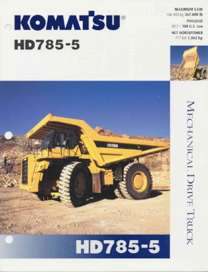 रिजिड डंप ट्रक Komatsu HD785-5