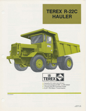 रिजिड डंप ट्रक Terex R-22C