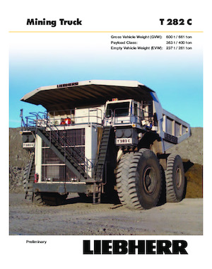 रिजिड डंप ट्रक Liebherr T282C