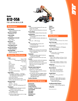 टेलीहैंडलर JLG G 12-55 A