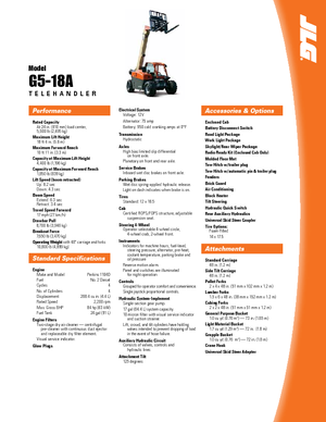 टेलीहैंडलर JLG G 5-18 A