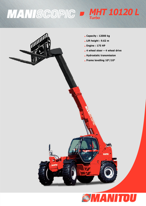 टेलीहैंडलर Manitou MHT 10120 L Turbo