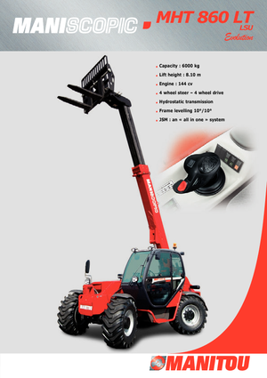 टेलीहैंडलर Manitou MHT 860 LT LSU