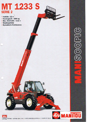 टेलीहैंडलर Manitou MT 1233 S