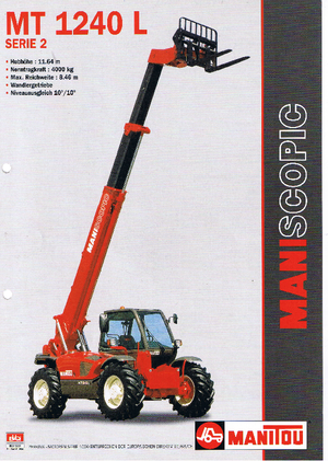 टेलीहैंडलर Manitou MT 1240 L