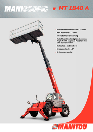 टेलीहैंडलर Manitou MT 1840 A