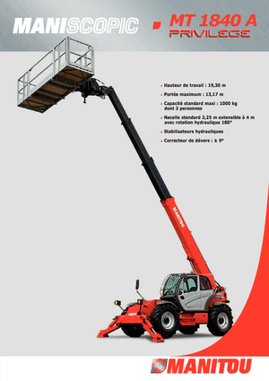 टेलीहैंडलर Manitou MT 1840 A