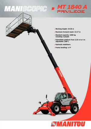 टेलीहैंडलर Manitou MT 1840 A