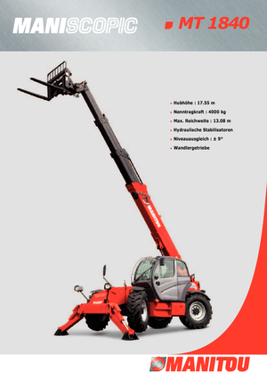 टेलीहैंडलर Manitou MT 1840 Comfort