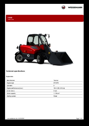 टेलीहैंडलर Weidemann T4108