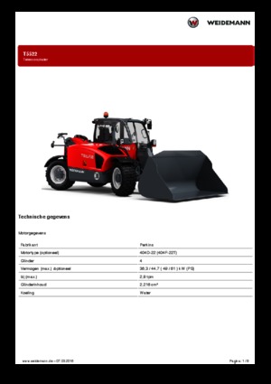 टेलीहैंडलर Weidemann T5522