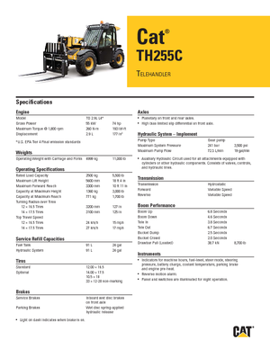 टेलीहैंडलर Caterpillar TH255C