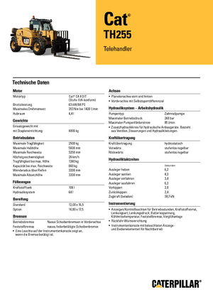 टेलीहैंडलर Caterpillar TH255C