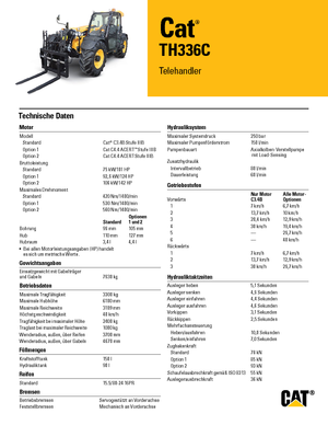 टेलीहैंडलर Caterpillar TH336C