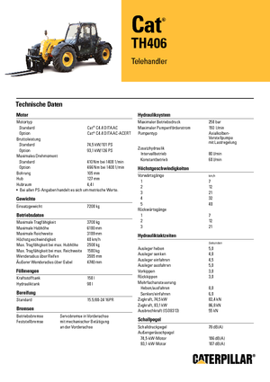 टेलीहैंडलर Caterpillar TH406