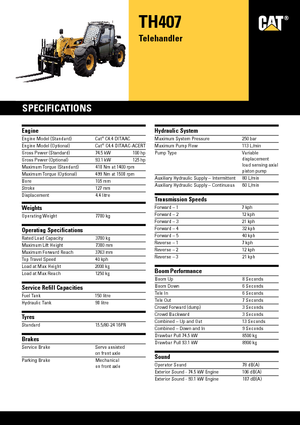 टेलीहैंडलर Caterpillar TH407