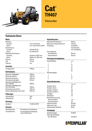 टेलीहैंडलर Caterpillar TH407