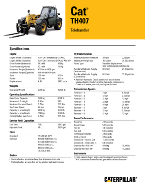टेलीहैंडलर Caterpillar TH407