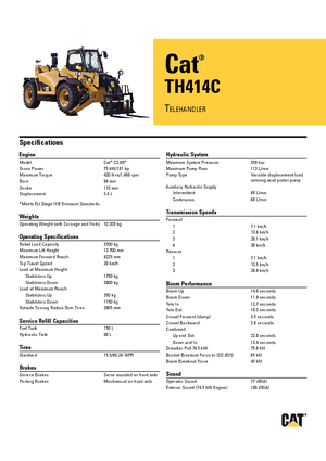 टेलीहैंडलर Caterpillar TH414C