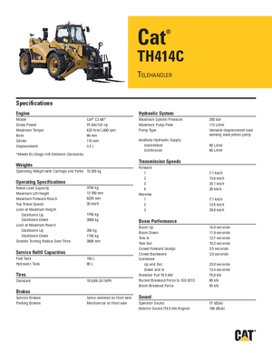 टेलीहैंडलर Caterpillar TH414C