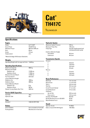 टेलीहैंडलर Caterpillar TH417C