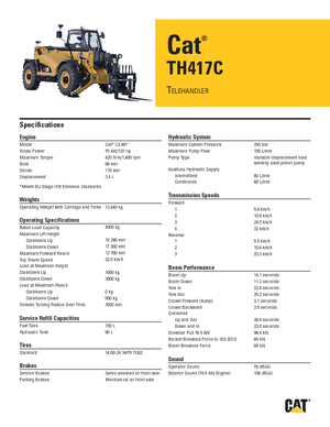 टेलीहैंडलर Caterpillar TH417C