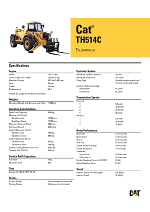 टेलीहैंडलर Caterpillar TH514C
