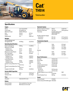 टेलीहैंडलर Caterpillar TH514