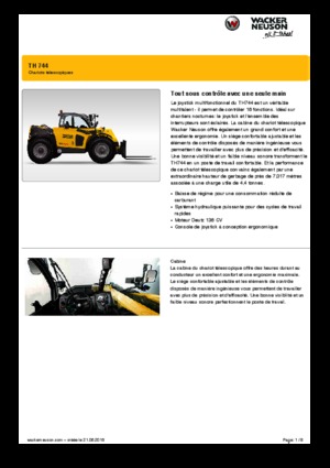 टेलीहैंडलर Wacker Neuson TH744