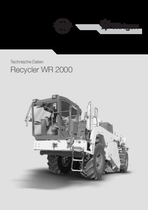 रोड रीसाइक्लिंग मशीन/-कोल्ड रीसाइकलर Wirtgen WR 2000