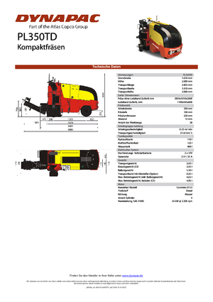 कोल्ड मिलिंग मशीन Dynapac PL 350 TD