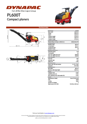 कोल्ड मिलिंग मशीन Dynapac PL 600 T