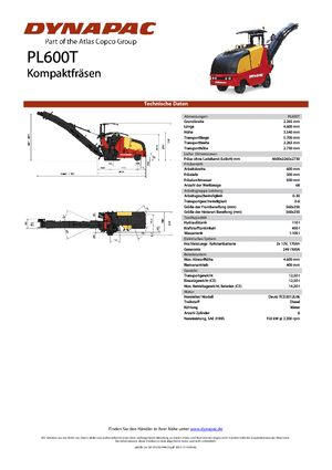 कोल्ड मिलिंग मशीन Dynapac PL 600 T