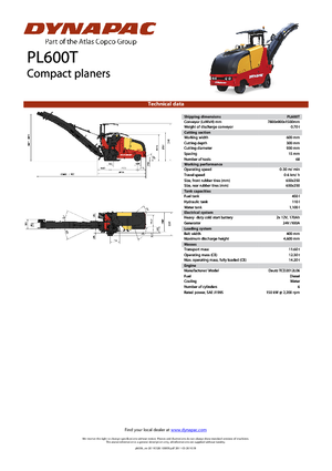 कोल्ड मिलिंग मशीन Dynapac PL 600 T